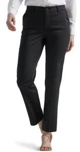 Lee Women's Sz 10 Med Black Pants Straight Leg Mid Rise Ultra Soft Waistband - Bild 1 von 4