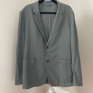 Theory Men’s Dresden Casual Cotton Blazer Sage Green Size 44 - Picture 1 of 12