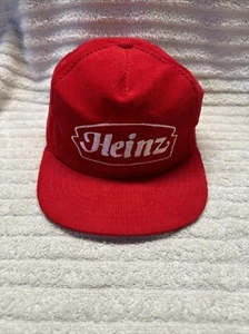 Heinz Ketchup Classic Vintage Corduroy Hat Rare Snapback Cap - Picture 1 of 4