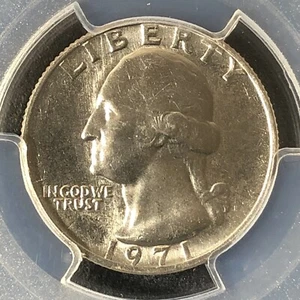Cuarto de dólar Washington 1971 25C graduación profesional MS66 36139098 - Imagen 1 de 4