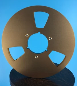 Burlington Recording 1/2" X 10.5" GOLD NAB METAL REEL RTM RMG ATR CAPTURE NEW - Picture 1 of 3