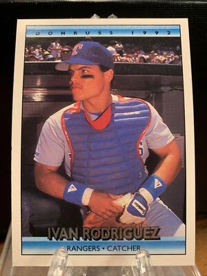 Donruss #289 1992 Iván Rodríguez Salón de la Fama Texas Rangers Foto 1 de 3
