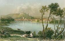 GRAZ - Flussansicht - Stahlstich 1840