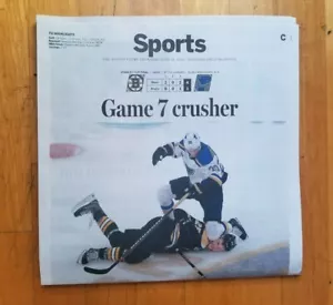 St Louis Blues 2019 Champions Zeitung Boston Globe Blues Sieg - Bild 1 von 10