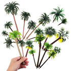 19pcs Mini Plastic Palm Trees with Coconuts for Aquarium or Garden-HB