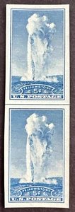 U.S. 1935 Sc# 760 Line Pair MNGAI Yellowstone National Park Old Faithful - Picture 1 of 2