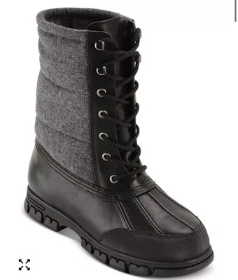 Lauren Ralph Lauren женщин черный серый Quinlyn шнурует вверх загрузки туфли Ret $159 11 - Изображение 1 из 4