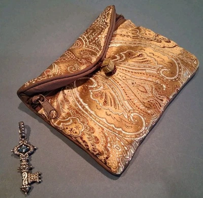 Barbara Bixby Key Enhancer Pendant 925 SS 18K w/TOPAZ Stone & Silk Pouch - Image 1 of 4