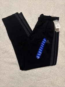 Adidas Pantaloni Uomo 3 Strisce Tricot Conici Track Nero con Strisce Nere Large - Foto 1 di 11