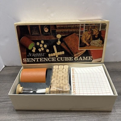 Juego Scrabble Sentence Cube 1971 vintage de Selchow & Righter Co. Completo Foto 1 de 4