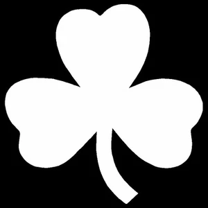 3 Leaf Clover (4 Pack)SHAMROCK Irish Luck (2.5" White)Vinyl Decal Window Sticker - Picture 1 of 2