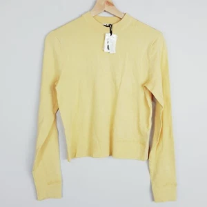TOPSHOP U Womens Size 10 Yellow Knit Jumper Top NEW + TAGS RRP $175 - Picture 1 of 11