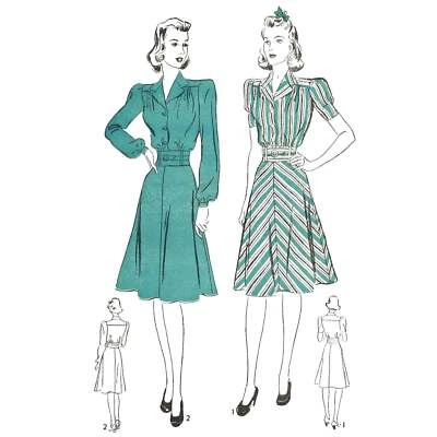 1940s Pattern, Tailored Dress - Chest=30" (76.2 cm) - Image 1 of 4
