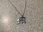 Sterling Silver Initial Letter "M" Pendant on 20” Sterling Chain