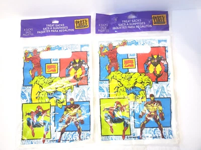 MARVEL Comics Fiesta TREAT SACKS Bolsas 1995 Party Express 8 Paquetes NUEVO Juego de 2 De Colección Foto 1 de 3