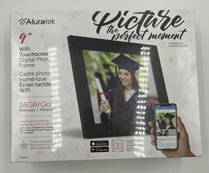 Aluratek - 9" WiFi Touchscreen IPS LCD Display Digital Photo Frame with Motio... - Picture 1 of 3