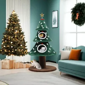 Quoyard Weihnachtsbaum mit Katzenhaus Katzenturm für Katzen im Innenbereich mit Eigentumswohnungen - Bild 1 von 28