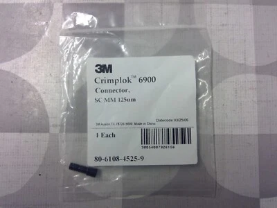 Conector de fibra óptica 3M 80-6108-4525-9 Crimplok 6900 125um **Envío gratuito** Foto 1 de 2