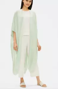 NWT Eileen Fisher Organic Cotton Silk Caftan in Young Fern OS/ONE SIZE - Picture 1 of 2
