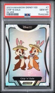 Chip N’ Dale 2023 Kakawow Disney 100 Silver Refractor #7 PSA 10 Gem Mint - Picture 1 of 2