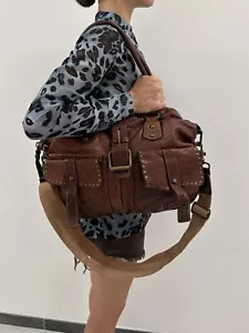Campomaggi Leder Damen Tasche Schultertasche Braun Bag Italy - Bild 1 von 20