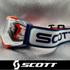 MOTOCROSS MX GOGGLES Scott PROSPECT Race Ready Motocross Goggles Retro Blue Red - Picture 1 of 7