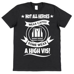 Camiseta chaleco héroe de alta visibilidad trabajador ferrocarril carretera idea de regalo papá etc ropa de trabajo - Imagen 1 de 1