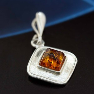 Bernstein Silber 925 Anhänger Sterlingsilber Damen Schmuck A109