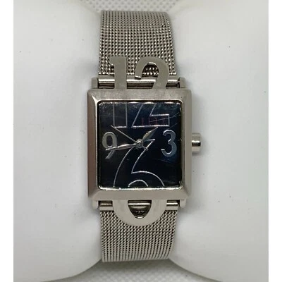 Elle women’s watch silver tone black dial 23mm quartz analog running - Image 1 of 4