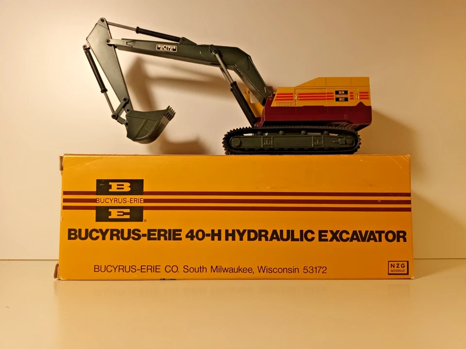 BUCYRUS-ERIE 40-H - Escavatore cingolato - NZG #139 con scatola -1/50 - anni '70 - Immagine 1 di 4