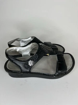 Alegria Ken-765 Sandalia Cuero KENDRA T-Strap Negro Brillante Mujer’s Talla 37 EE. UU. 6 Foto 1 de 4