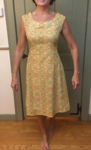 Vestido Solero Estampado Floral Psicodélico Años 60 70 - Imagen 1 de 11