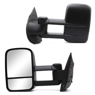 Par de espejos retrovisores de remolque plegables manuales para Chevy Silverado 1500 3500 2010-12 izquierda+derecha Foto 1 de 4