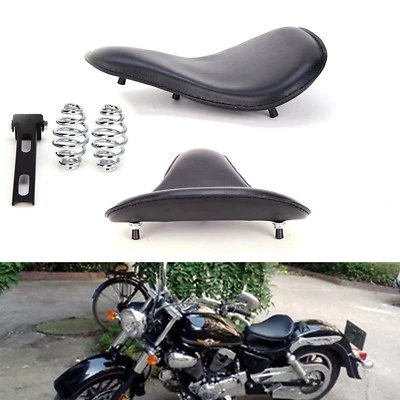 Black Leather Spring Solo Seat Fit For Harley Softail Slim FLS Bobber Chopper US - Image 1 of 4