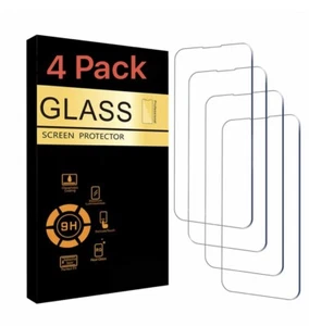 [4PACK] iPhone 14 Pro Tempered Glass Screen Protector - Picture 1 of 10