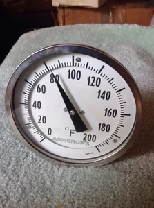 ASHCROFT 5" Bimetal Thermometer 50-EI60-E-040 0/200F - Picture 1 of 1