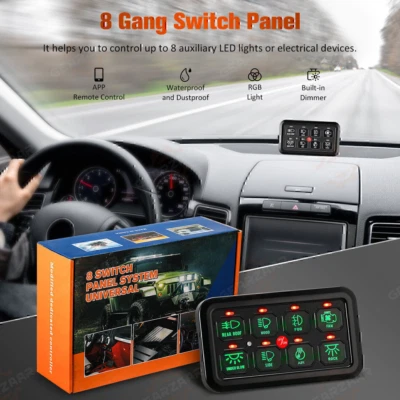 8-Gang AR-800 Multifunction RGB Switch Panel With bluetooth Controller AUS STOCK - image 1 of 4