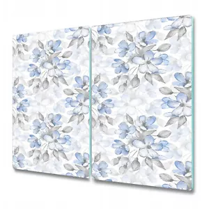 Glass Induction Ceramic Hob Cover Delicate flowers Floral cover art 2x30x52 - Picture 1 of 8