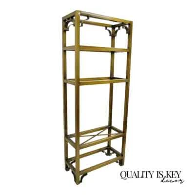 Estantería Etagere vintage Hollywood Regency latón bruñido acabado bronce Foto 1 de 4