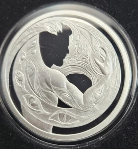 1 oz escudo plateado .999 a prueba de Quantum Spirit Consciousness Yoga Certificado de Autenticidad 214 o inferior - Imagen 1 de 6