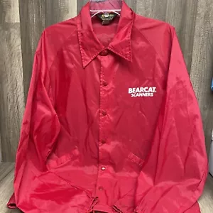 VTG Light Weight Jacket Bearcat Scanners Swingster Size L Red Coat *READ - Picture 1 of 7