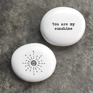 East of India porcelain pebble "You are my sunshine" brand new gift - Picture 1 of 1