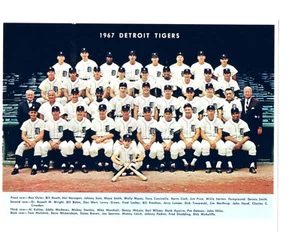 1967 DETROIT TIGERS 8X10 TEAM PHOTO MICHIGAN BASEBALL HOF USA - Picture 1 of 1