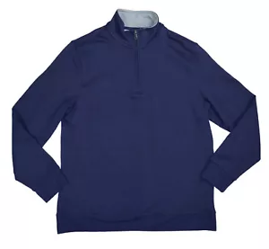 Club Room 1/4 Zip Fleece Mock Neck Pullover Men's Sweatshirt M NWT Navy Blue - Picture 1 of 2