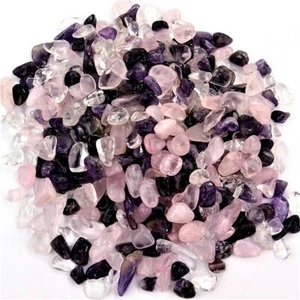 Bergkristall & Rosenquarz & Amethyst Trommelsteine 8-12 mm Wasserbelebung-Set p - Bild 1 von 15