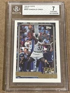 1992-93 Topps #362 Shaquille O’Neal RC Rookie BGS 7 NM Gold - Bild 1 von 2