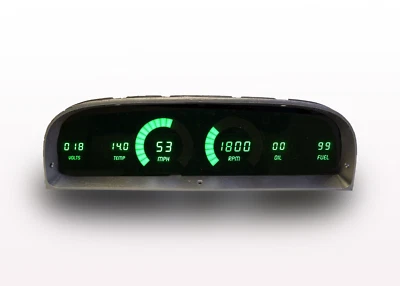 Panel de tablero digital para camioneta Chevy 1960-1963 medidores LED verdes hechos en EE. UU. Foto 1 de 4