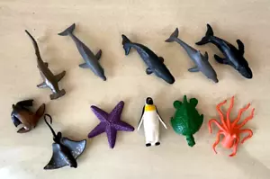 Figuras de juego de plástico submarinas Ocean Life/Water Animals - Juego de 11 - Imagen 1 de 2