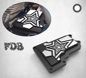Fit H-D 2007-2017 SOFTAIL Moving Star Contrast Cut Transmission Top Cover - Picture 1 of 8