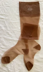 VTG Marvlus Garter Stockings Mesh RHT Seamless LIngerie NOS Beige Joyous 9 - Picture 1 of 8